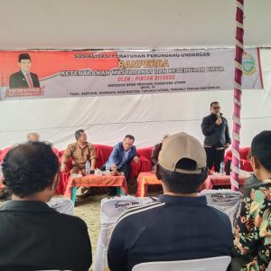 Sosialisasi Peraturan Perundang-undangan Ranperda Ketentraman Masyarakat dan Ketertiban Umum di Kecamatan Borbor